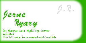 jerne nyary business card